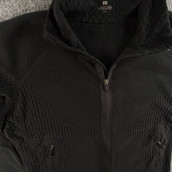 Patagonia Fleece Jacket Women Full Zip Black Large Soft Stretch Spandex Pockets - Picture 4 of 14